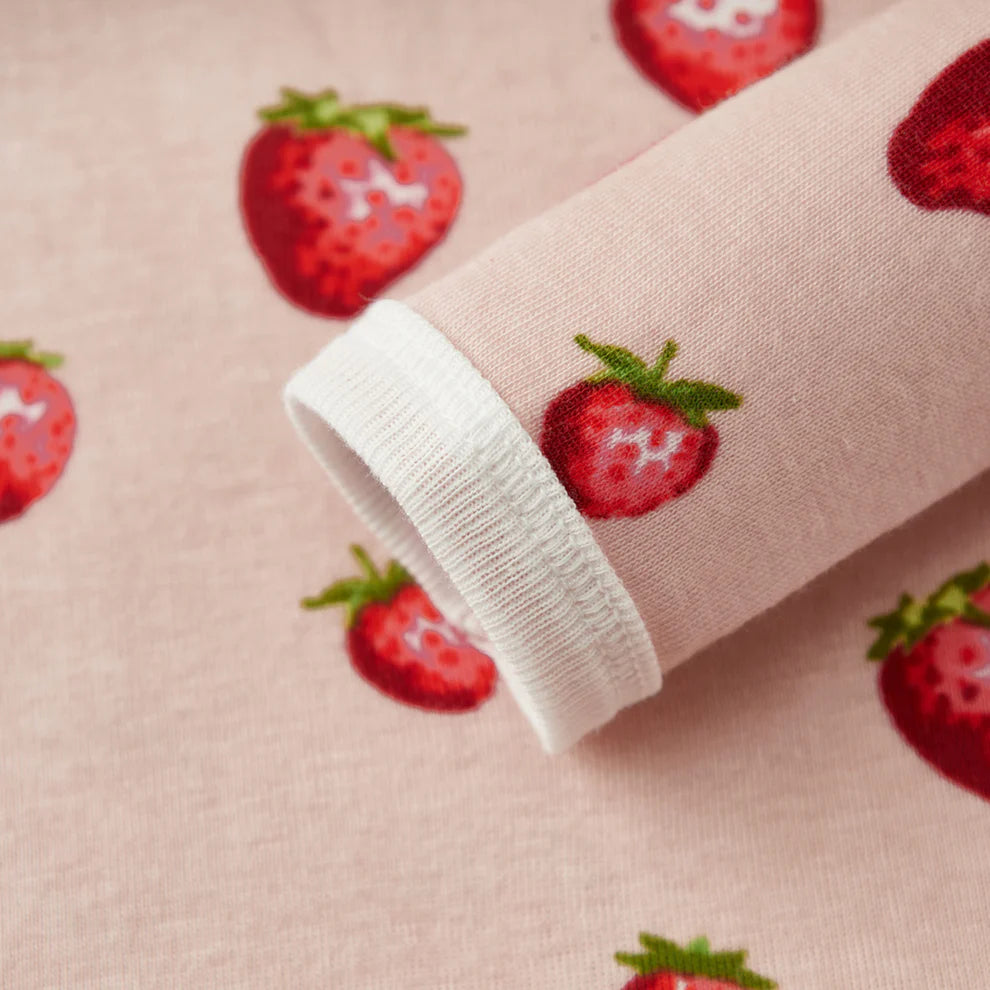 Milkbarn Strawberry Long Sleeve Onesie