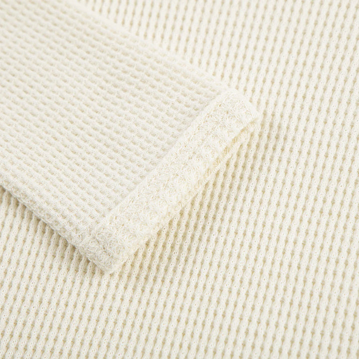 Milkbarn Vanilla Waffle Zip Footed Onesie