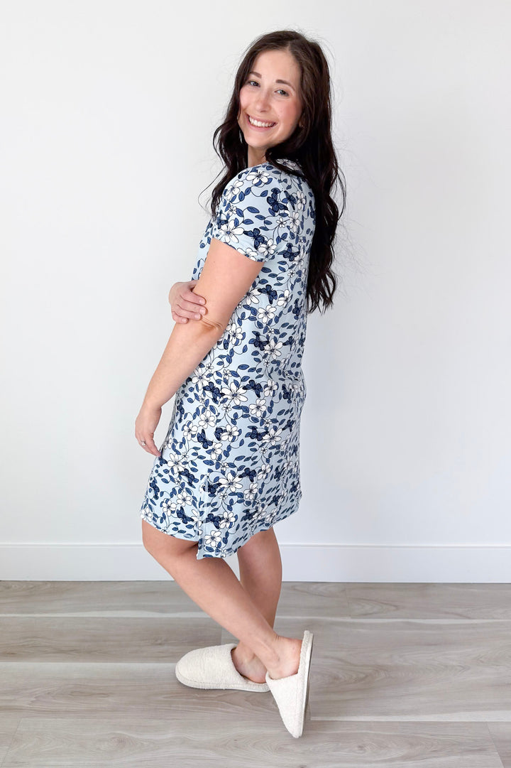 Blue Butterfly Sleep Dress