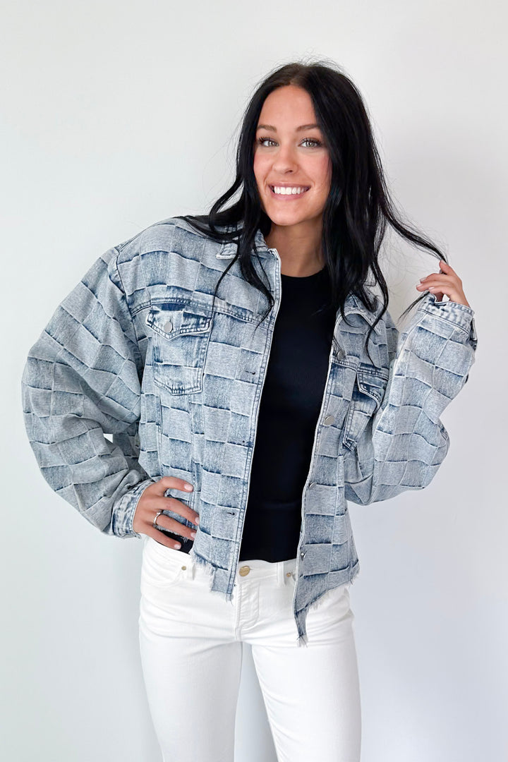 Checker Denim Jacket