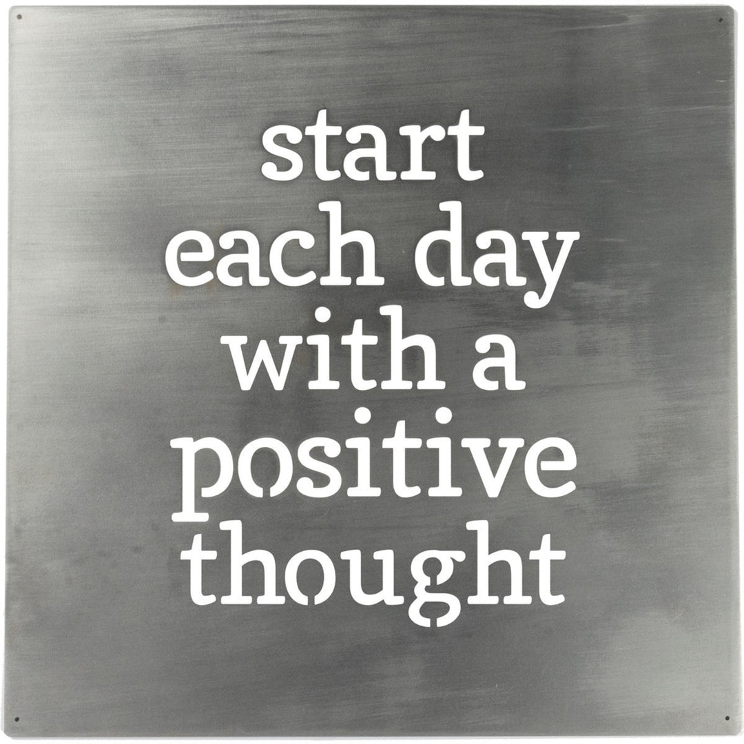 Positive Thought Metal Wall Art