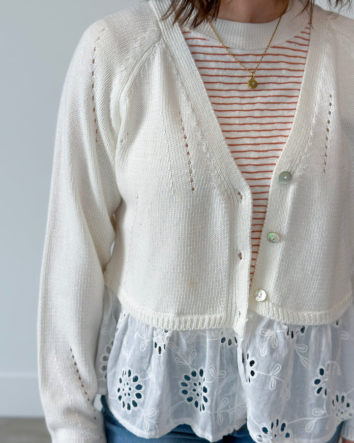 Lace Bottom Cardigan