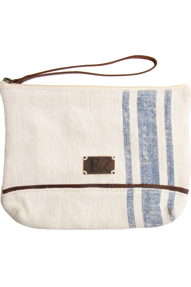 Zyla Jute Leather Handle Clutch