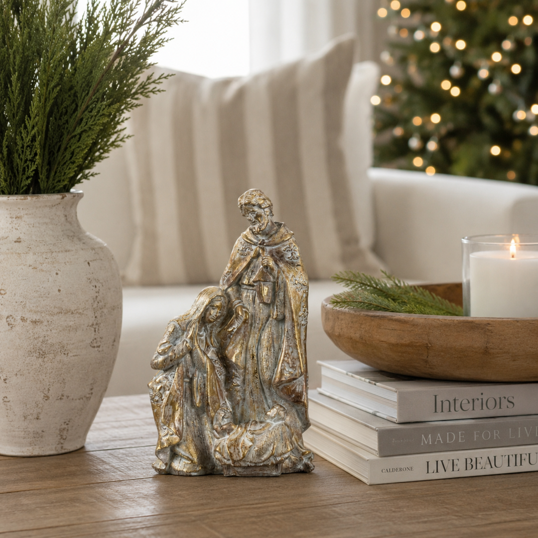 Gold Touch Distressed Holy Family