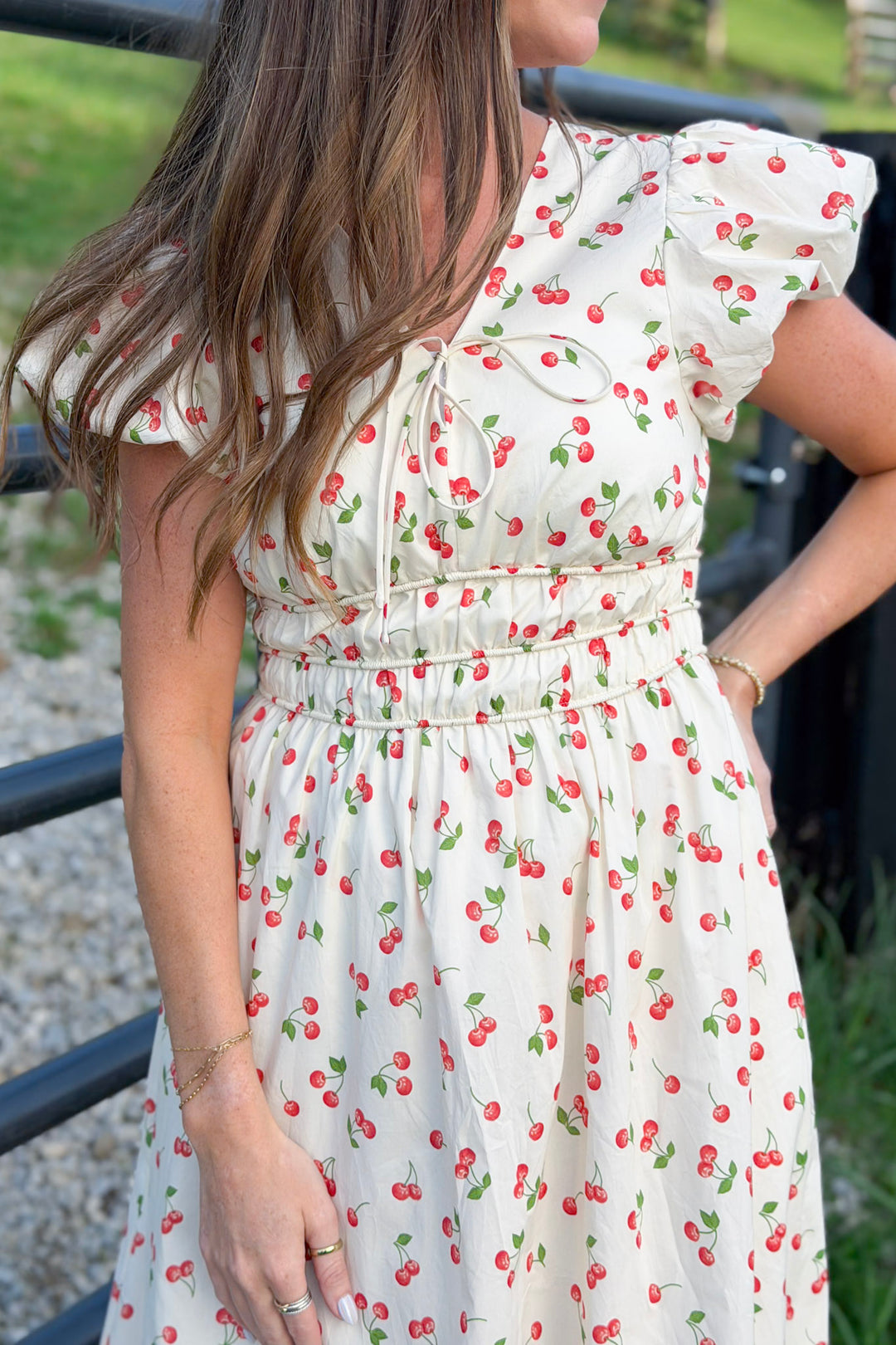 Red White & Cherry Dress