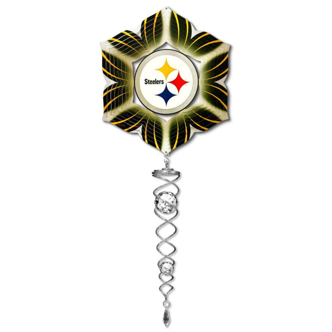Decorative ornament with Steelers logo on a white background