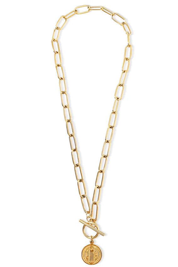 Ellie Vail Rowan Toggle Chain Coin Necklace