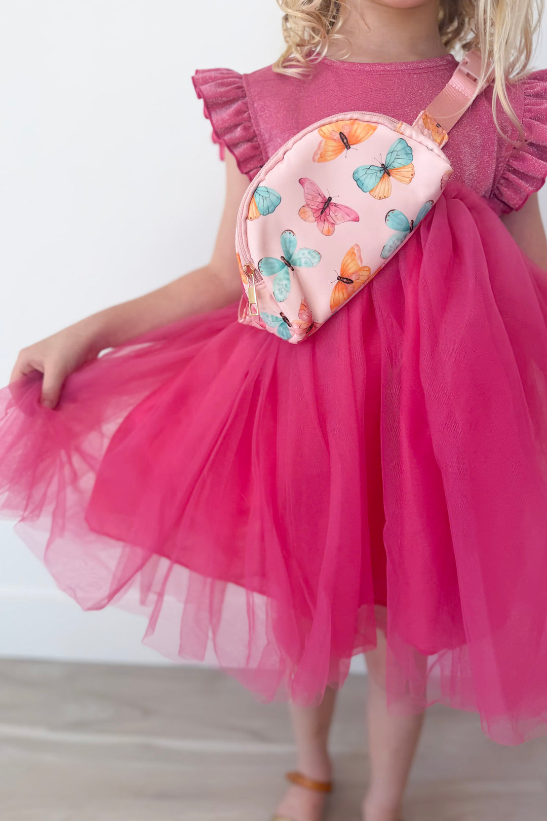 Hot Pink Shimmer Girl's Tutu Dress