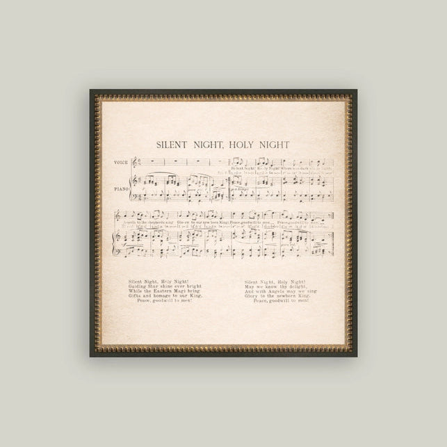 Silent Night Framed Antique Art