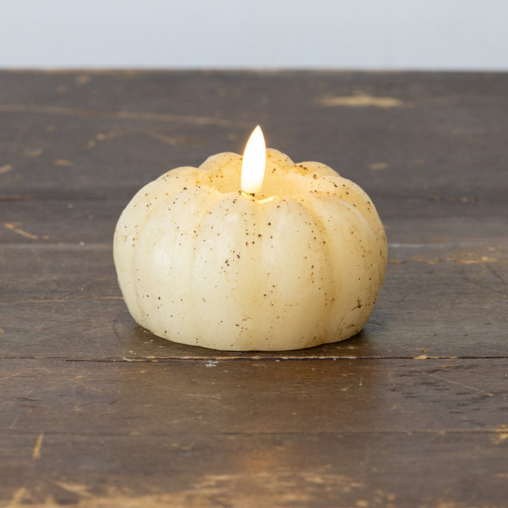 Flameless Short Pumpkin Candle