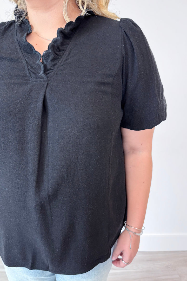 Bubble Sleeve Top