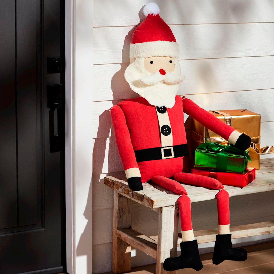 Oversized Talking Stuffed Santa Sitter