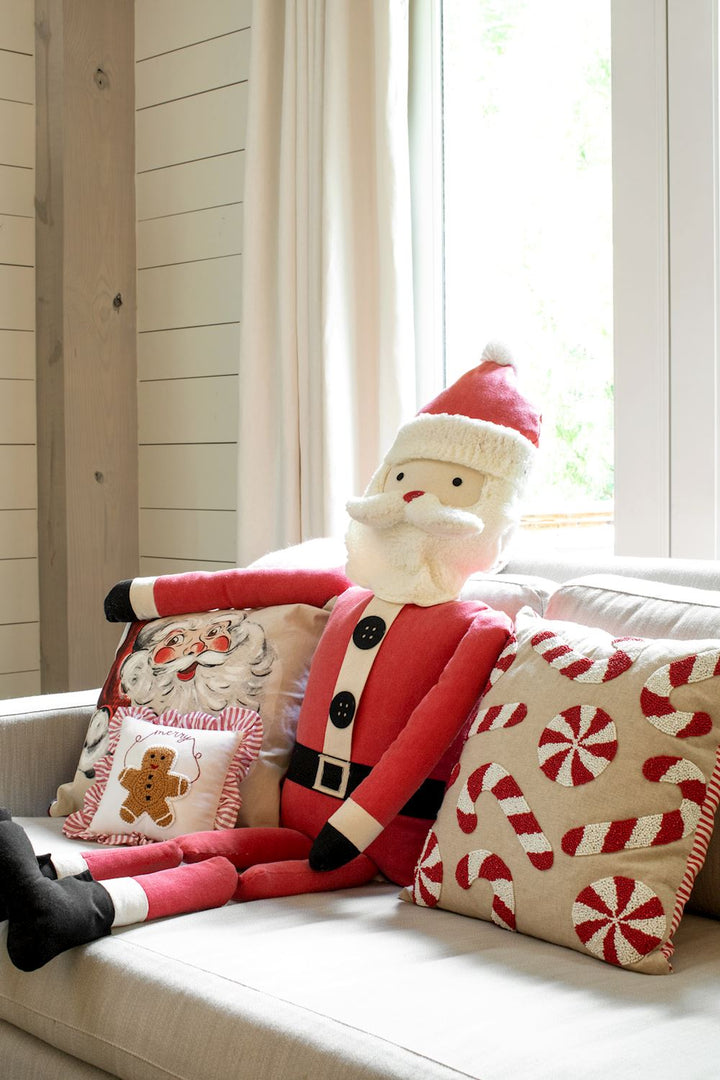 Oversized Talking Stuffed Santa Sitter