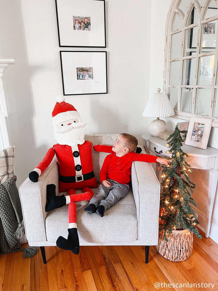 Oversized Talking Stuffed Santa Sitter