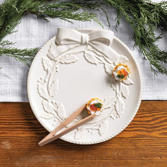 White Wreath Platter