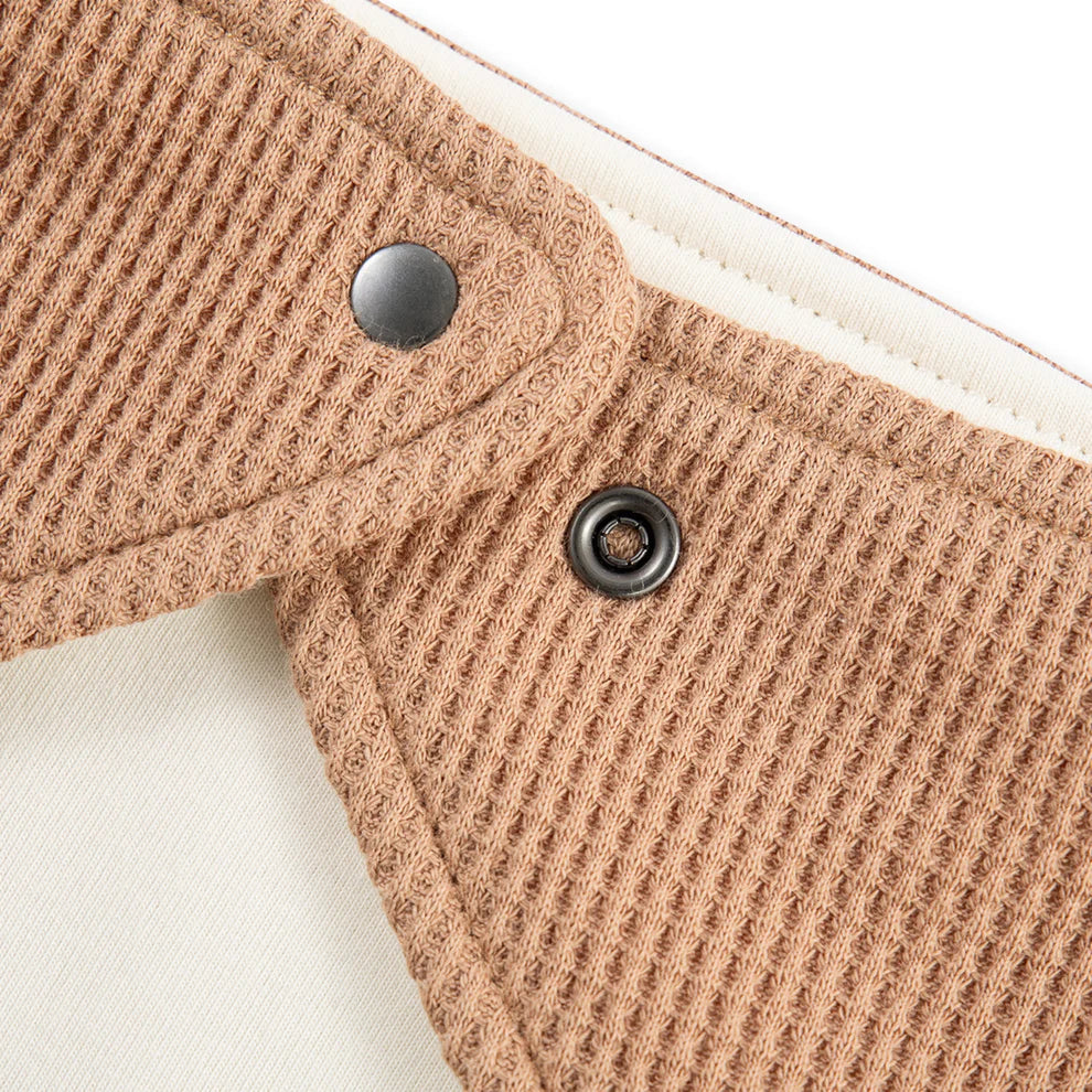 Milkbarn Tawny Rose Waffle Kerchief Bib