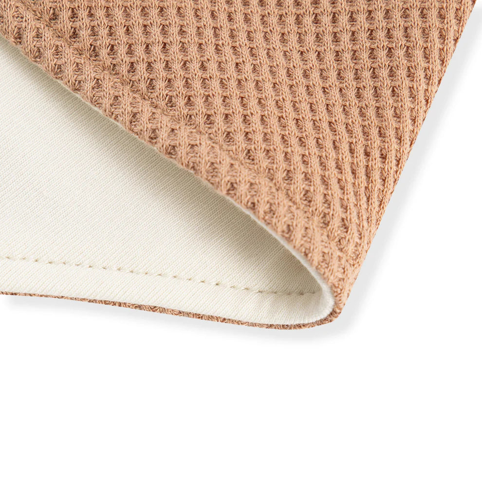 Milkbarn Tawny Rose Waffle Kerchief Bib