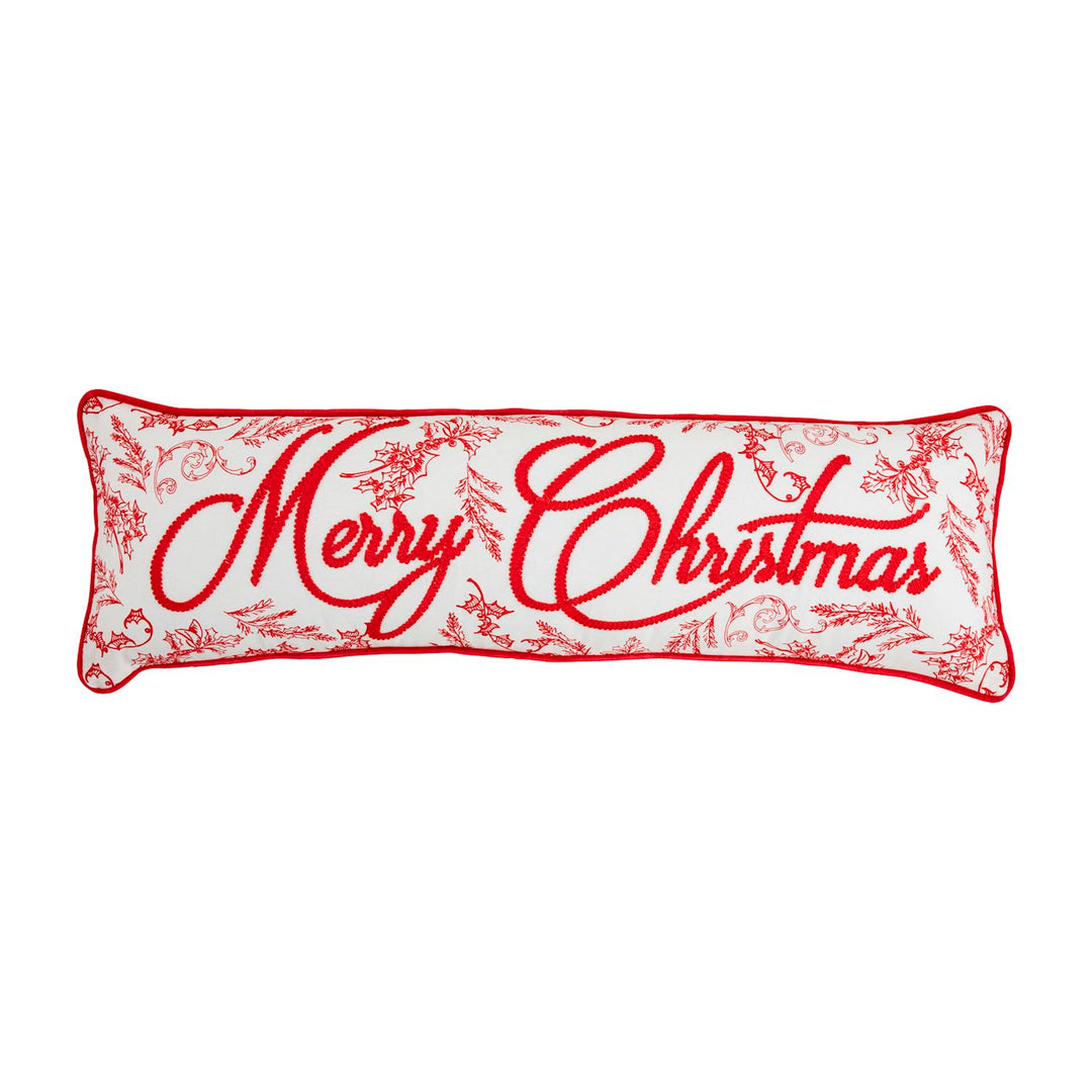 A Vintage Christmas Toile Pillow