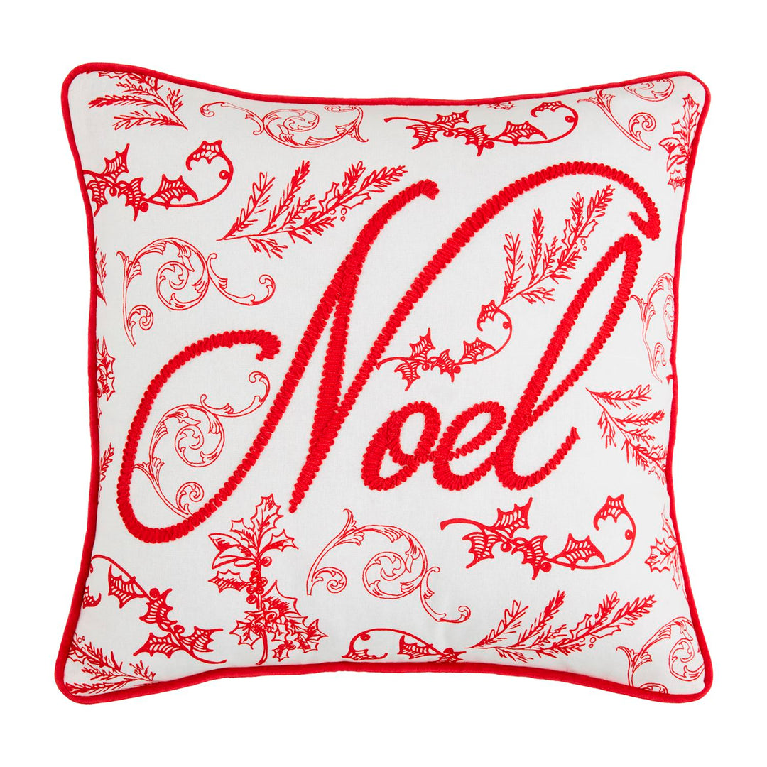A Vintage Christmas Toile Pillow