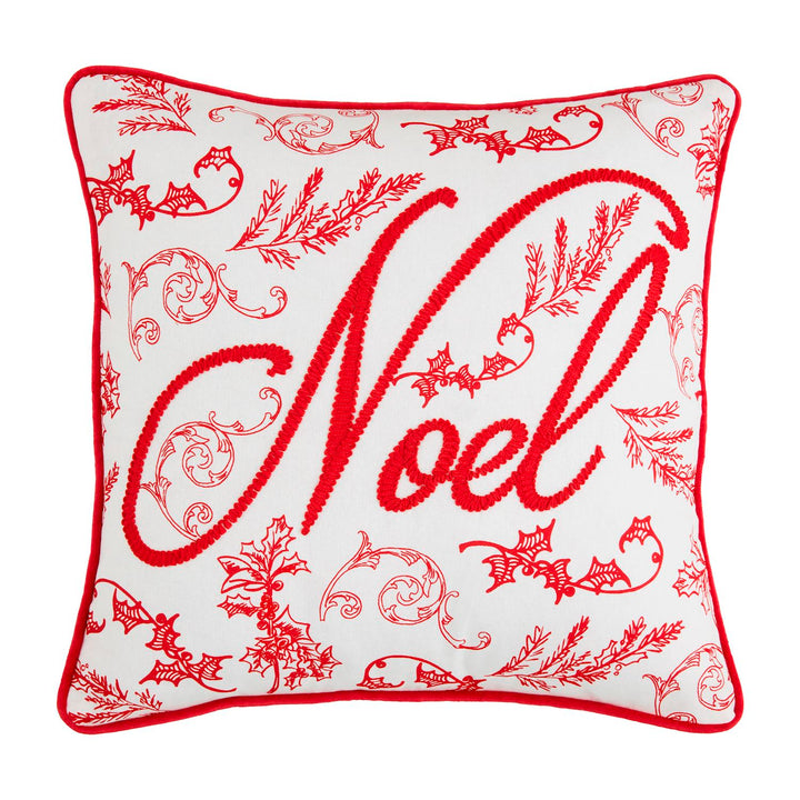 A Vintage Christmas Toile Pillow