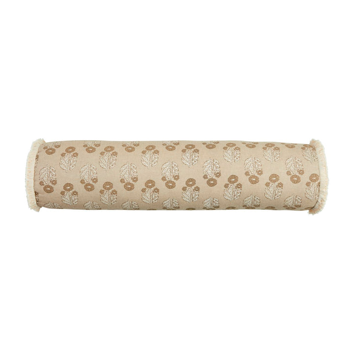 Taupe Block Print Bolster