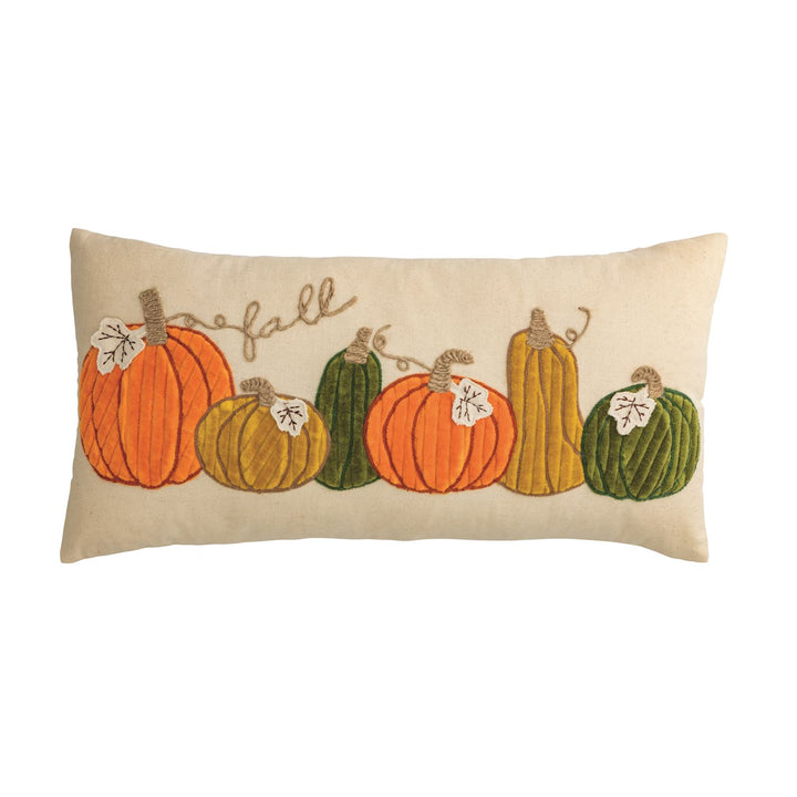 Vibrant Corduroy Pumpkins Pillow