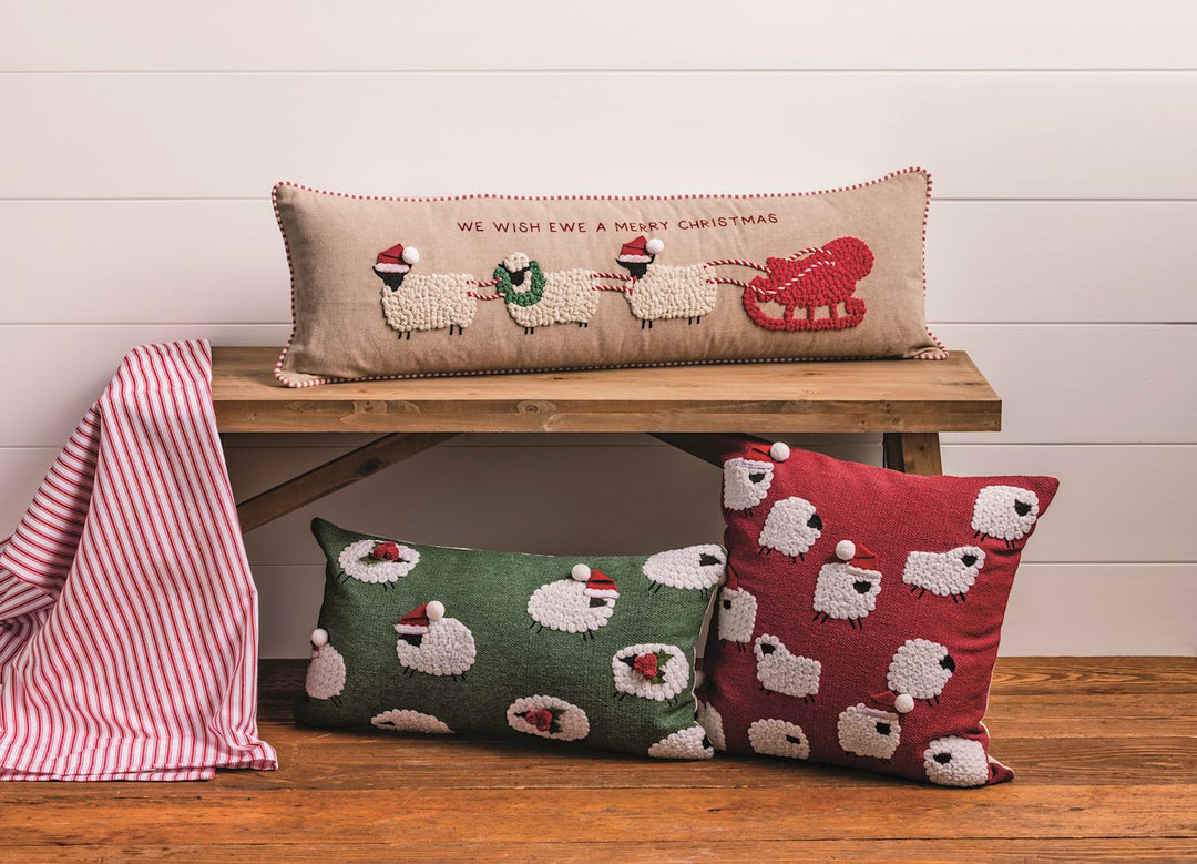 We Wish Ewe A Merry Christmas Long Pillow
