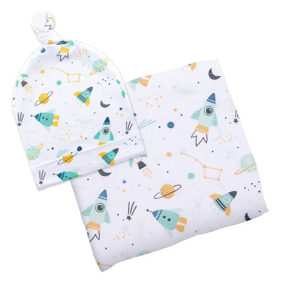 Space Bamboo Blanket & Beanie Set
