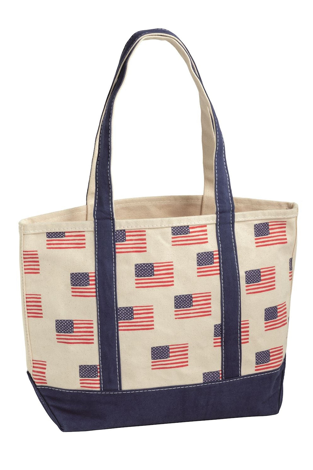 Patriotic American Flag Canvas Tote Bag
