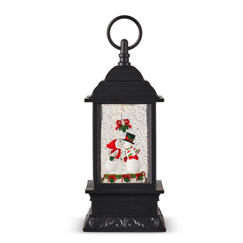 Kissing Snowmen Water Lantern