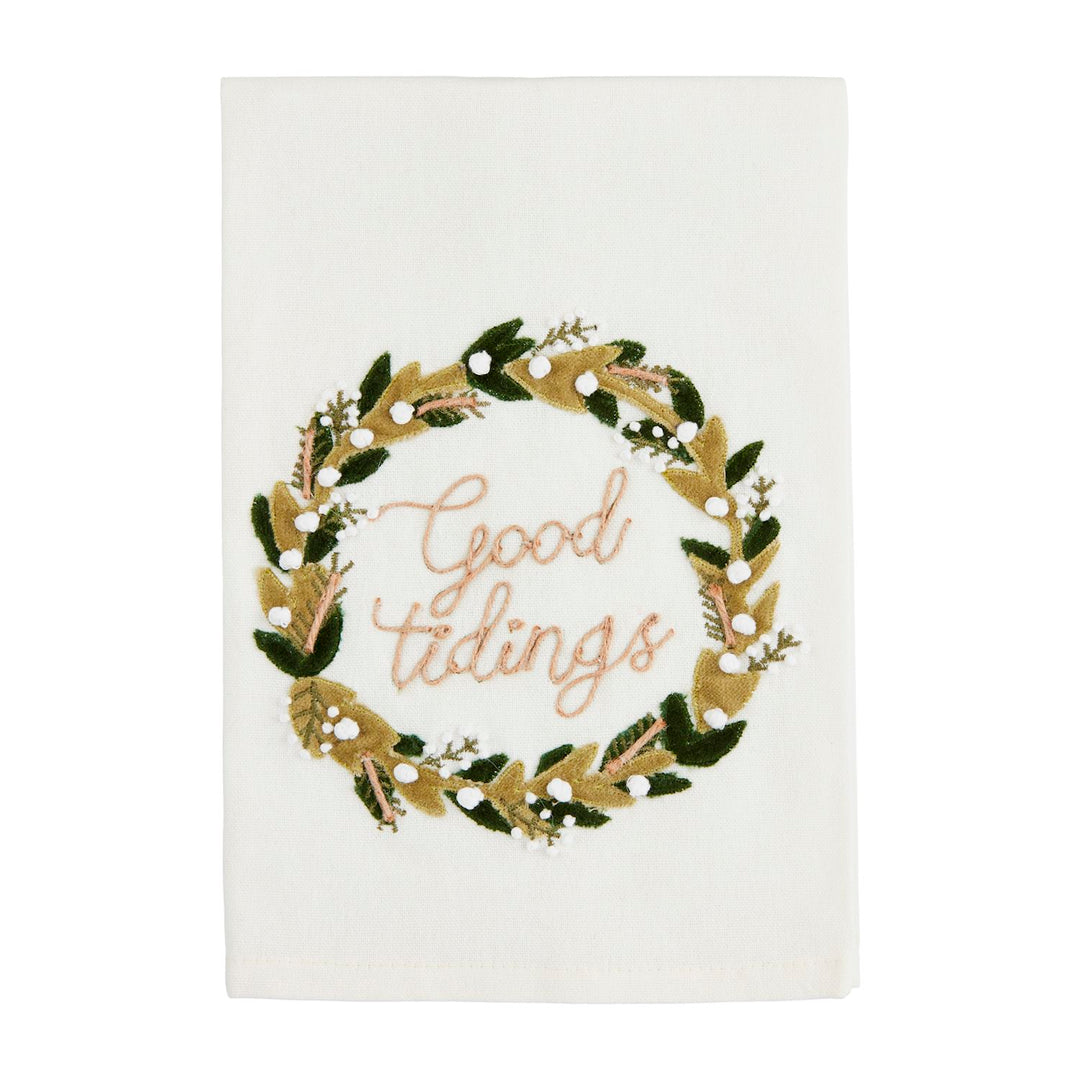 Luxurious Velvet Applique Dishtowel
