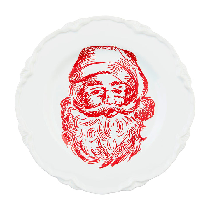 A Vintage Christmas Toile Dessert Plate