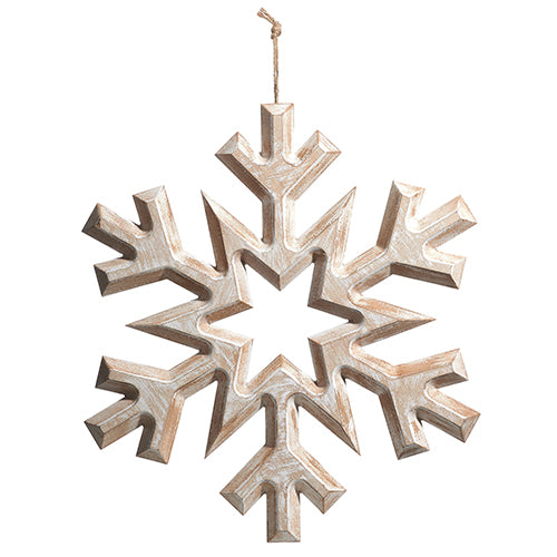 Whitewashed Snowflake Ornament