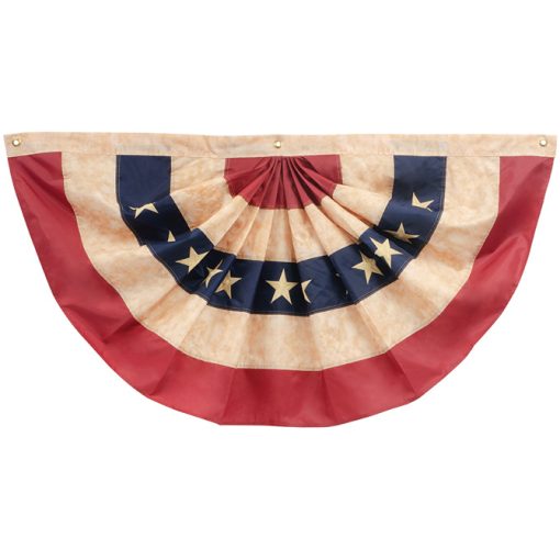 Tea Stained American Bunting Flag
