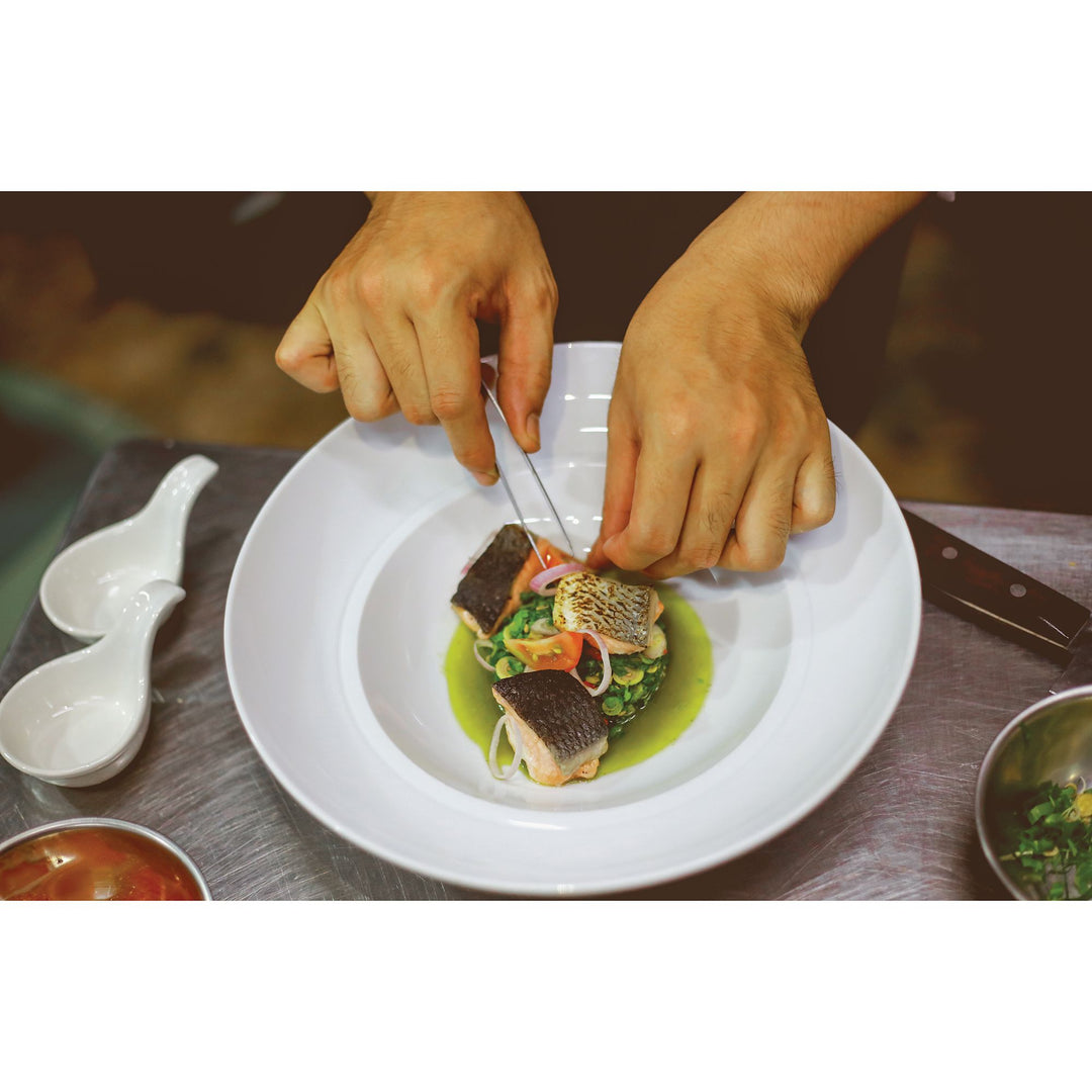 Offset Culinary Plating Tongs