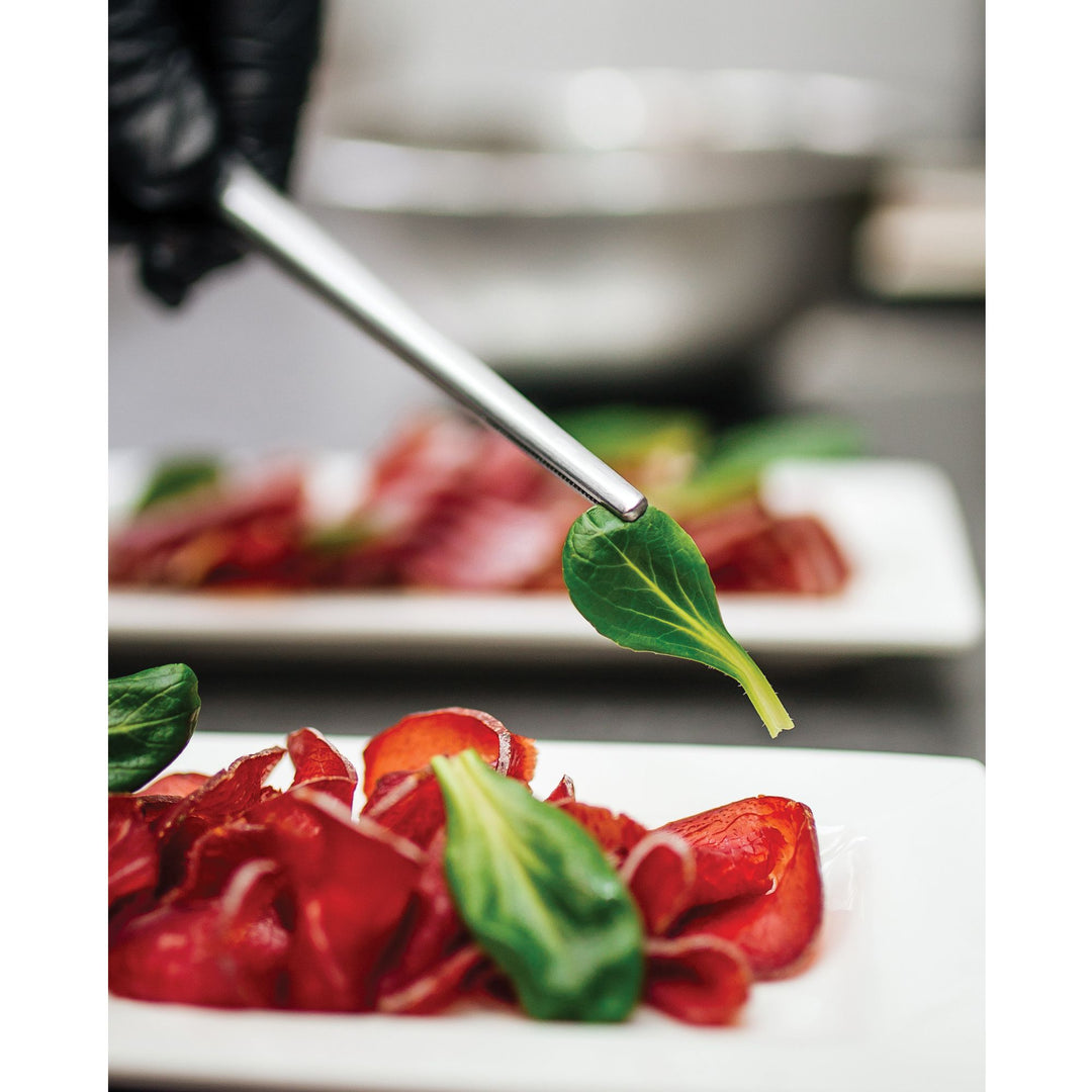 Offset Culinary Plating Tongs