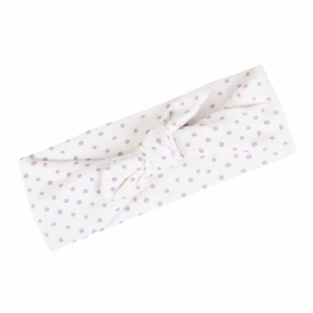 Lavender Dot Knotted Headband
