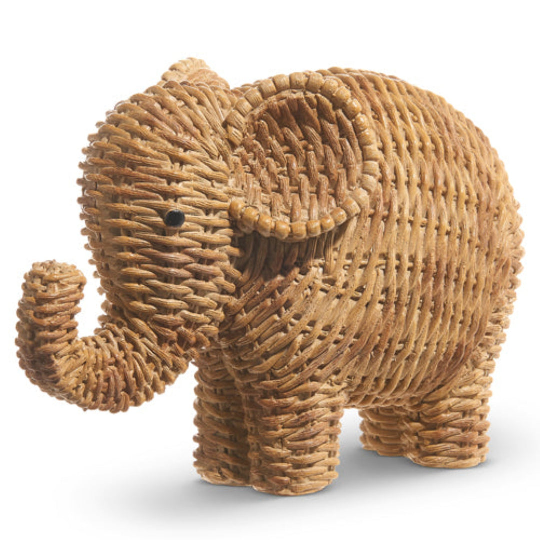 Natural Basketweave Elephant