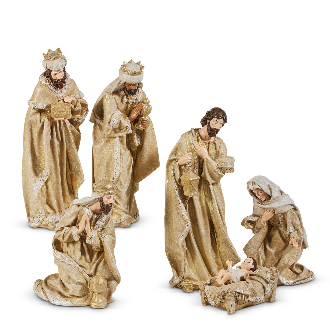 Glittered Nativity Set