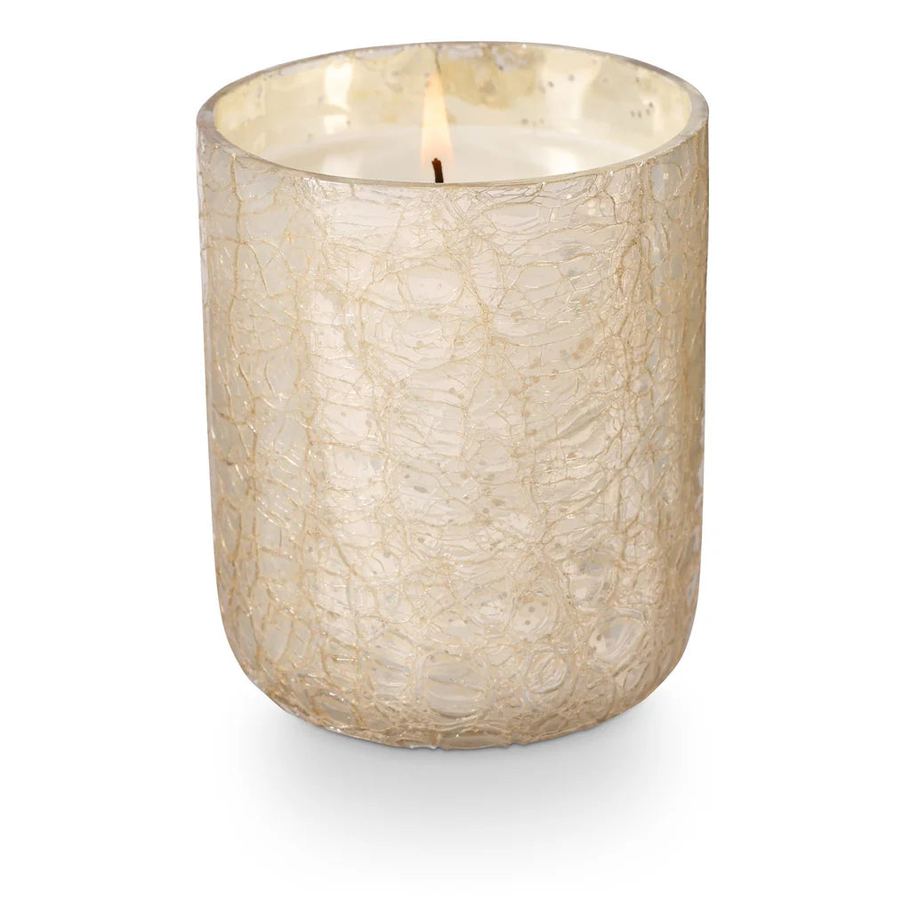 ILLUME Winter White Small Boxed Crackle Glass Candle