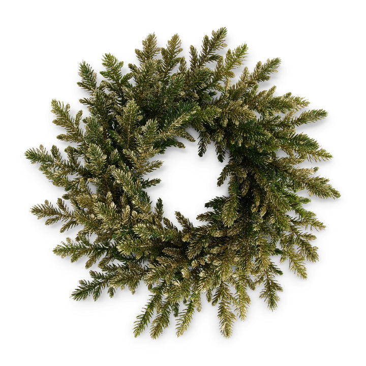 Gold Pine Mini Wreath Candle Ring