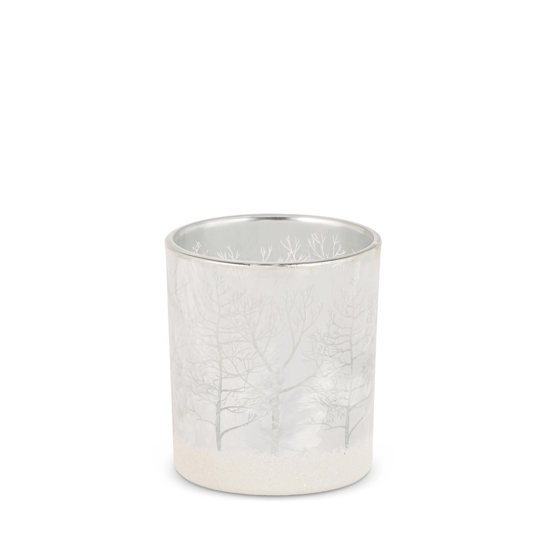 Snowy Forest Candle Holder
