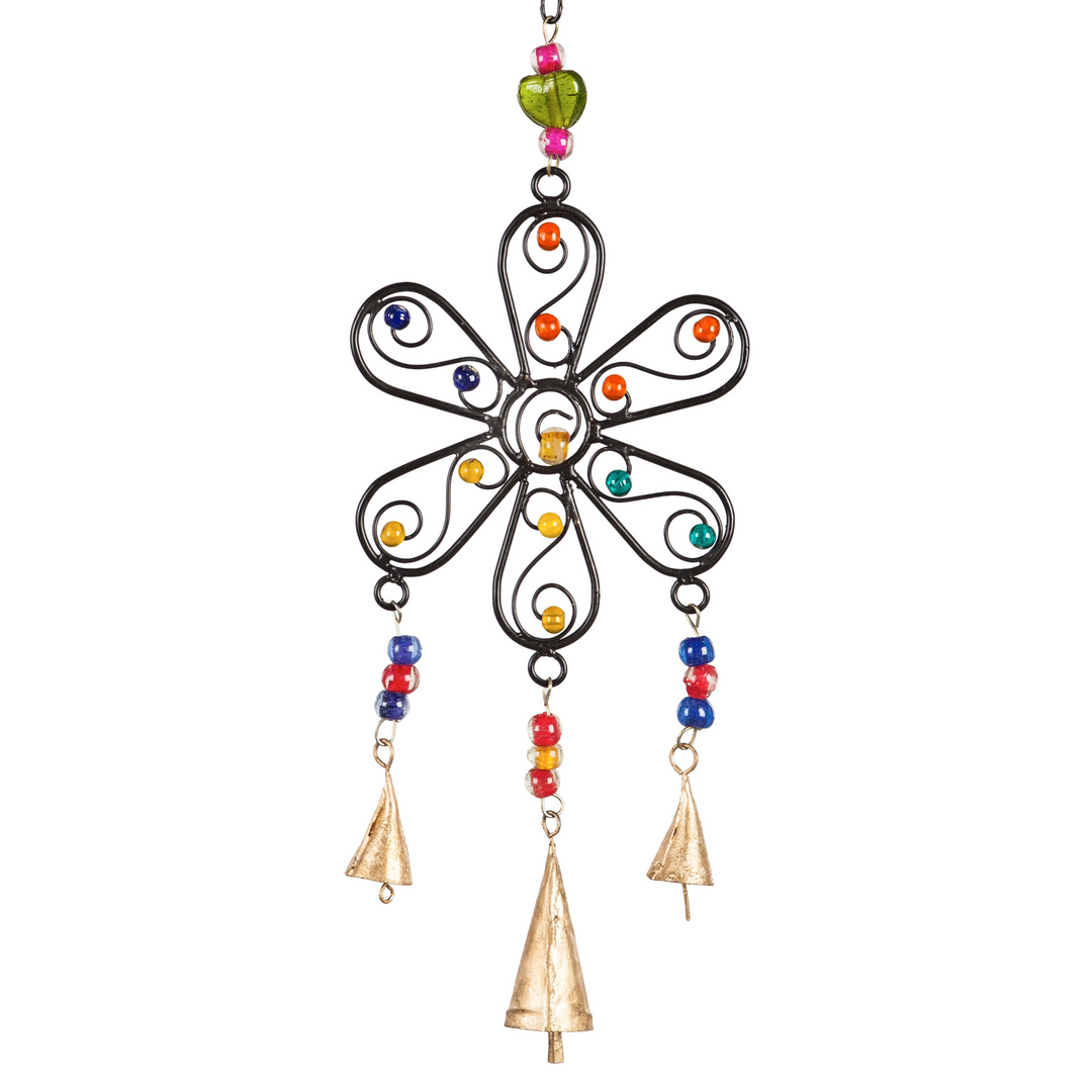 Beaded Flower Mini Bell Chime