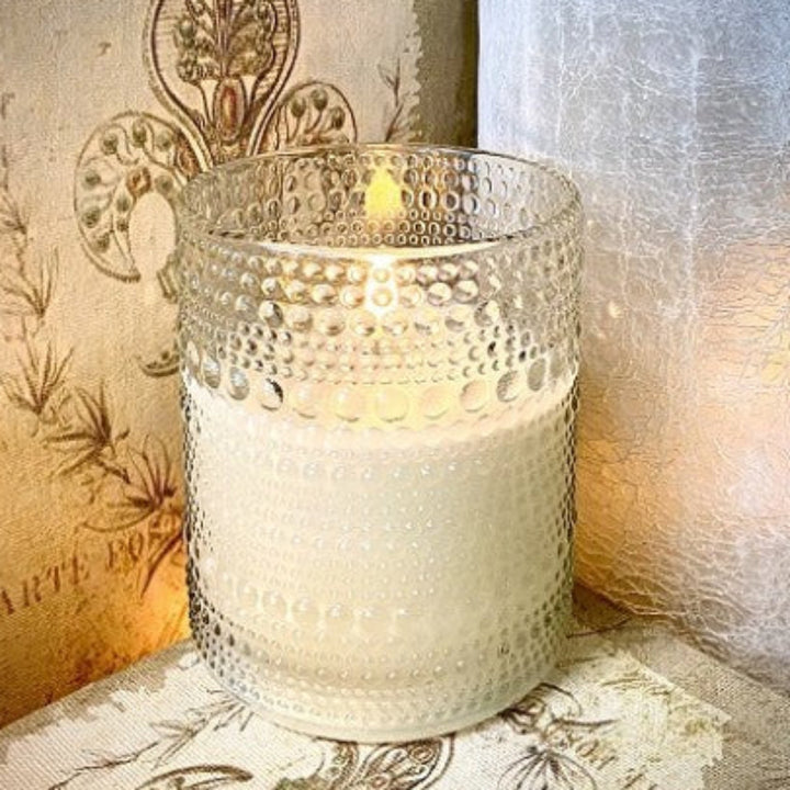 Embossed Simply Ivory Radiance Candle