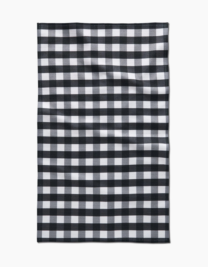Geometry Midnight Flannel Tea Towel