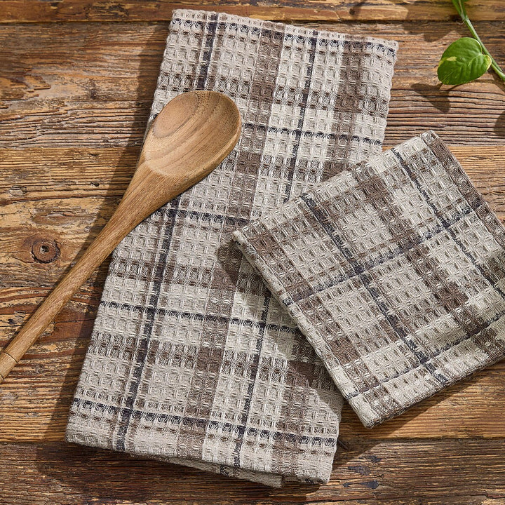 Plains Plaid Waffle Dishtowel