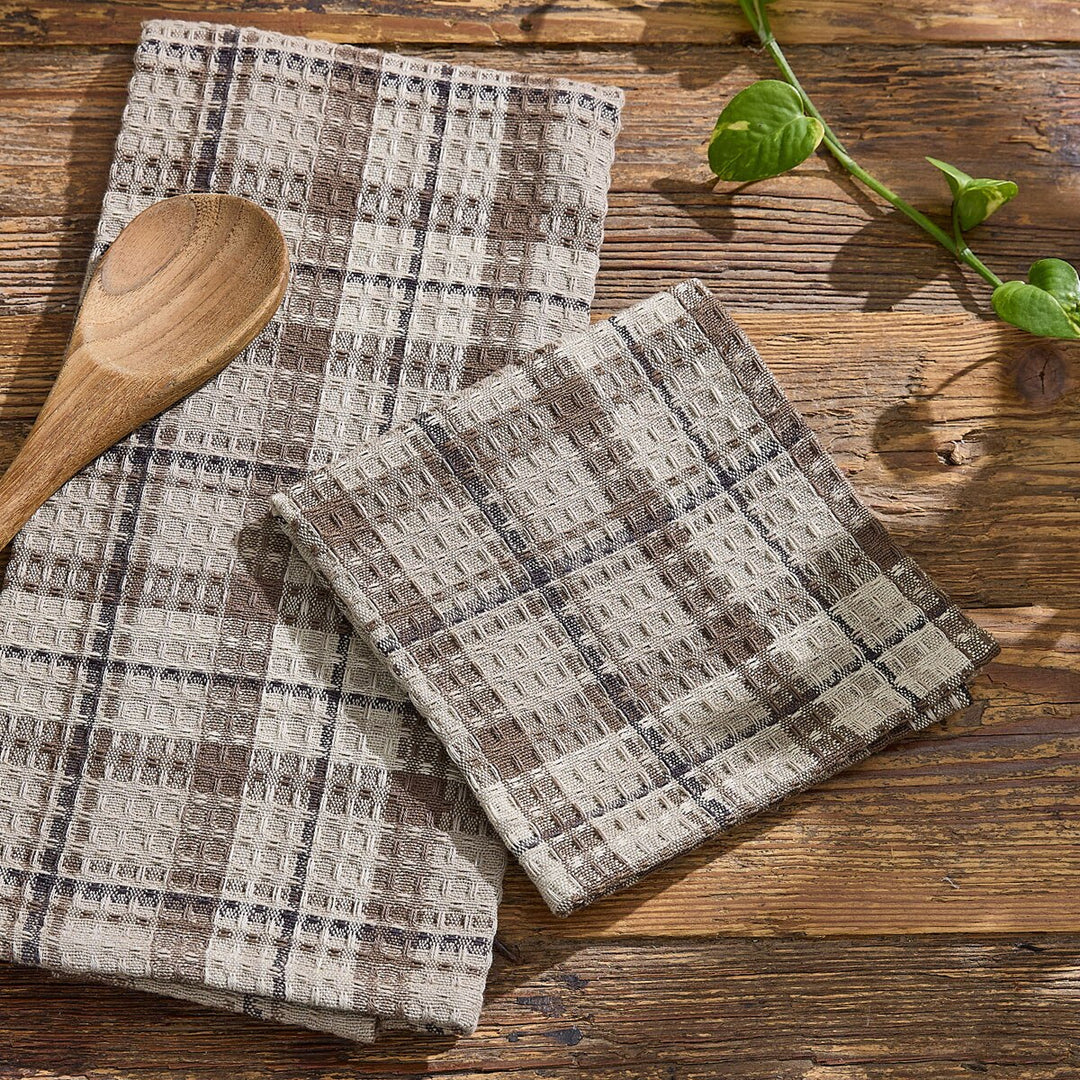 Plains Plaid Waffle Dishcloth