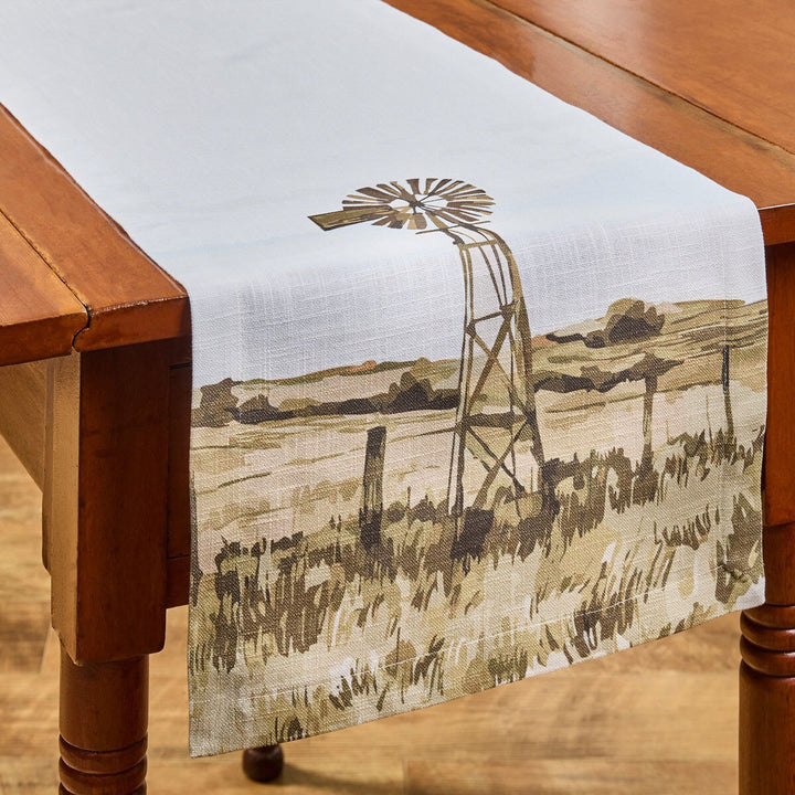 Plaid Plains Windmill Table Runner