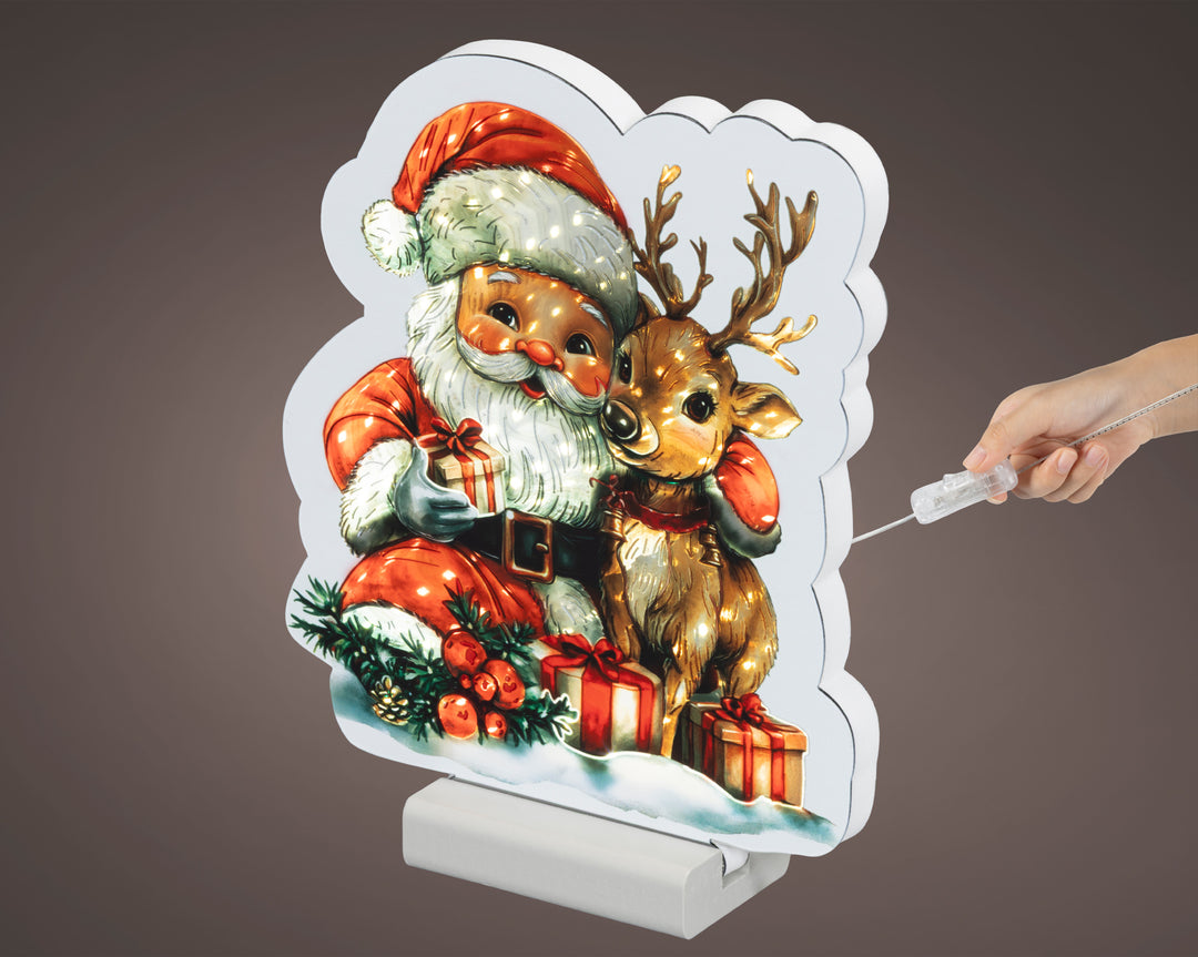 Santa & Reindeer LED Infinity Light