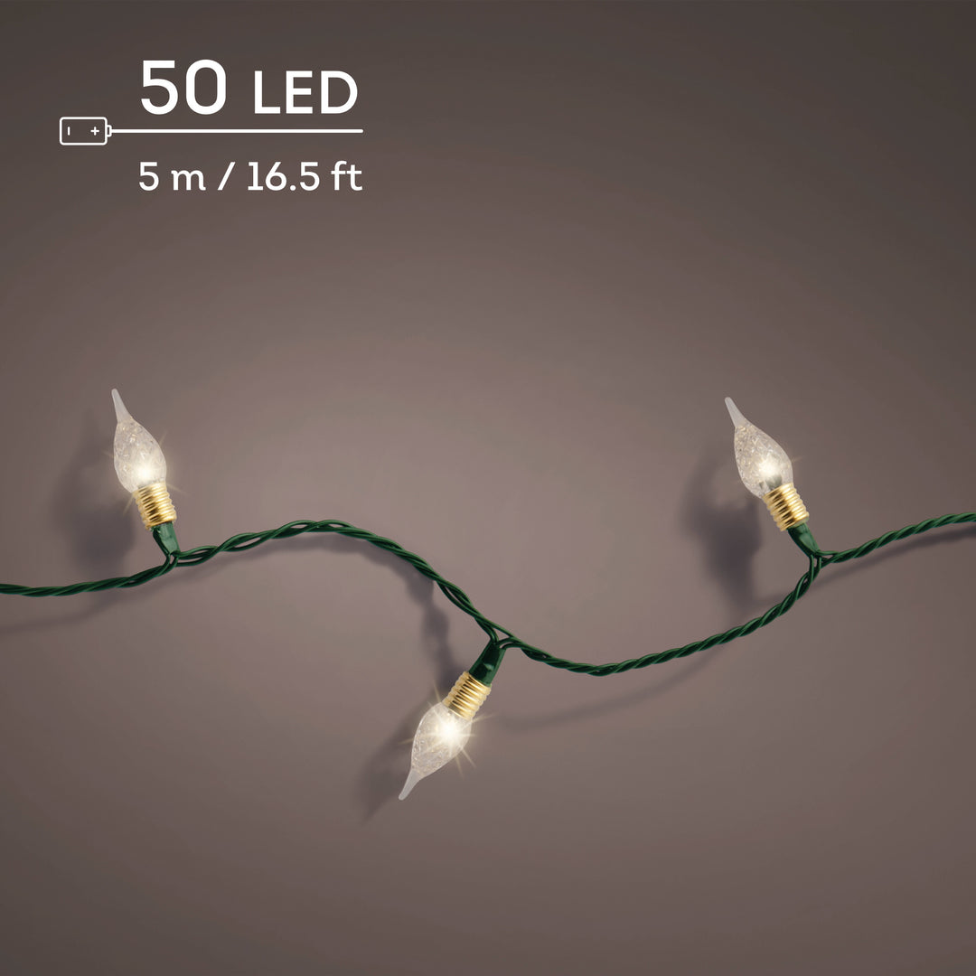 Lumineo Vintage Twinkle - Warm White Lights on Green Wire